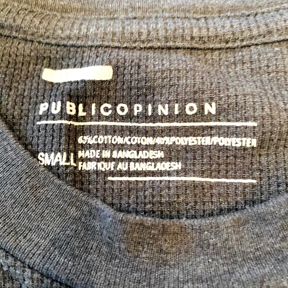 Men’s S, Public Opinion long sleeve T